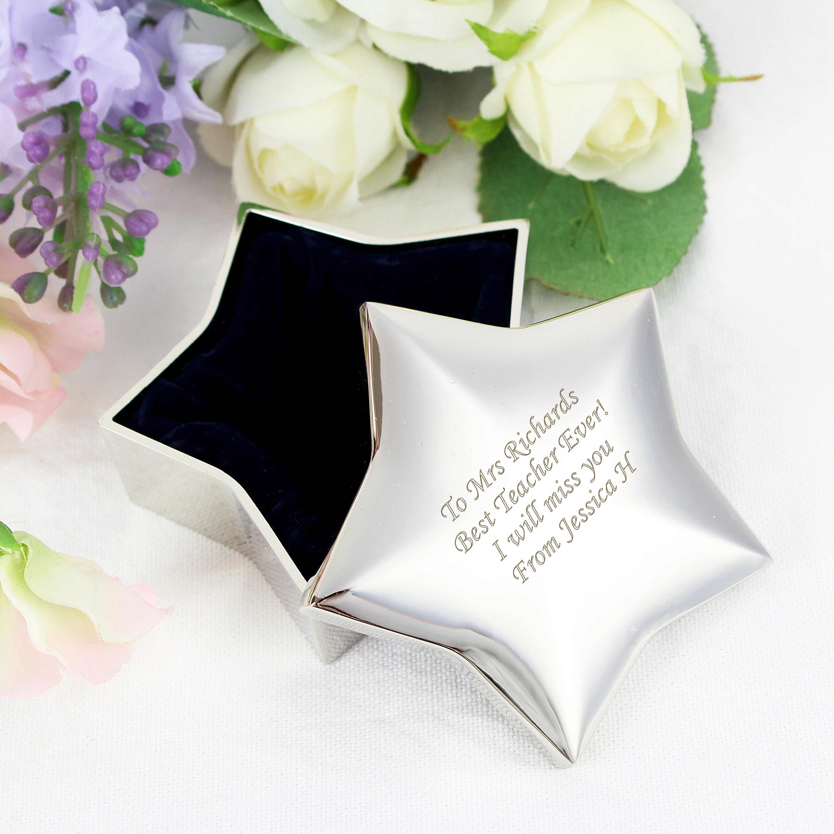 Eleanoras Personalised Star Teacher Trinket Box 