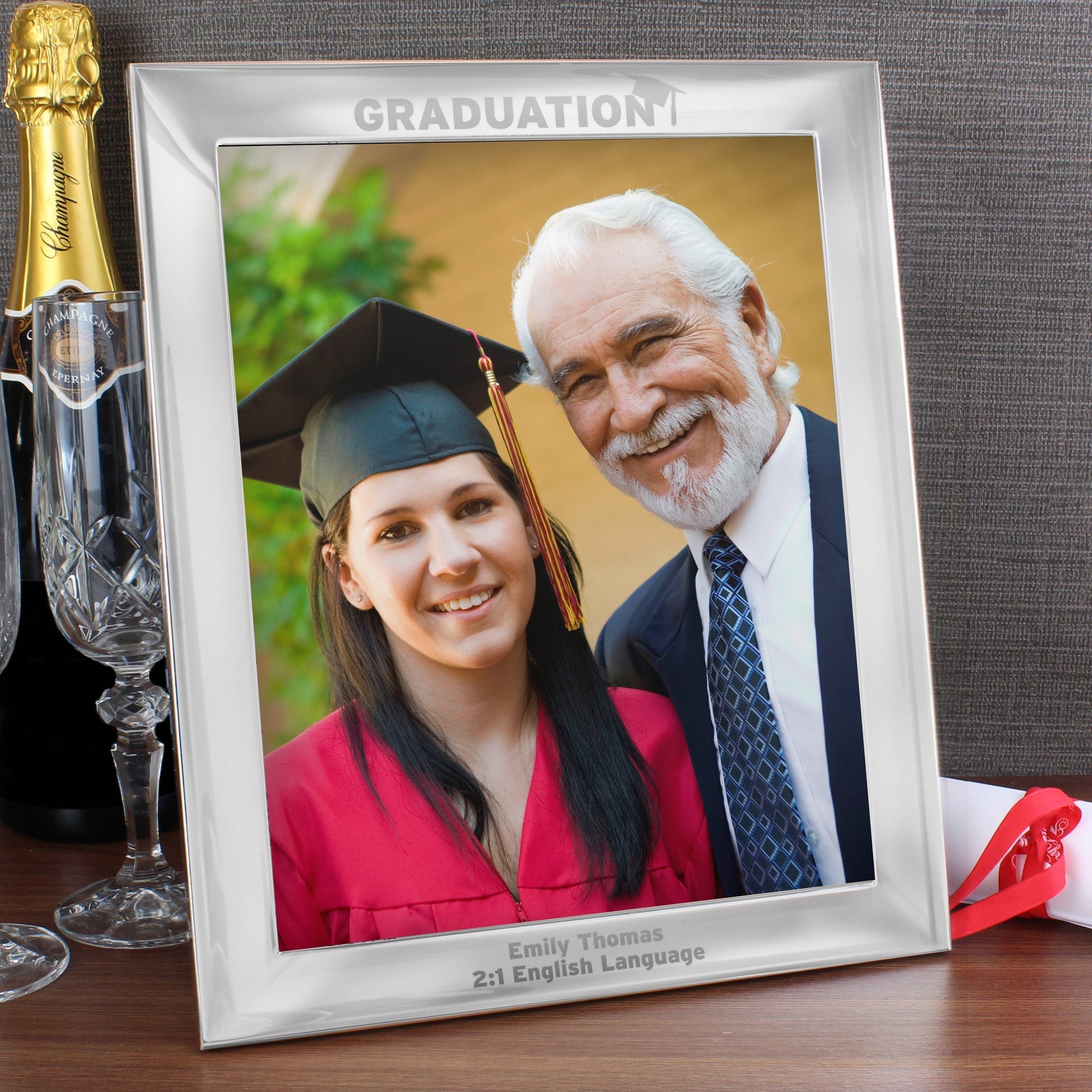 Eleanoras GRADUATION PERSONALISED SILVER PHOTO FRAME PHOTO FRAMES