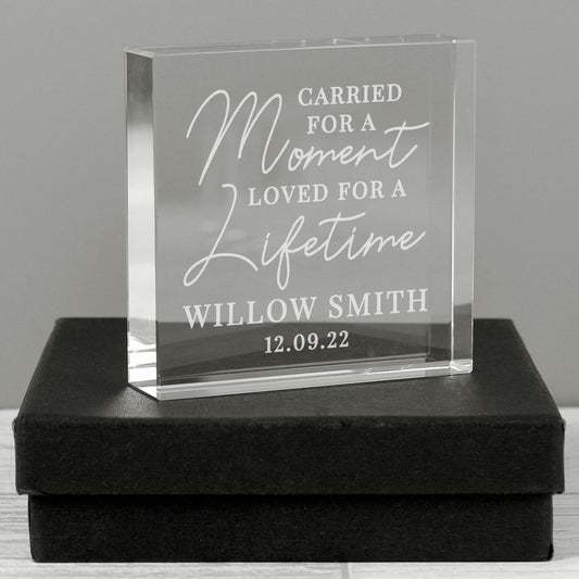 Personalised Carried for a Moment Crystal Token  from Eleanoras