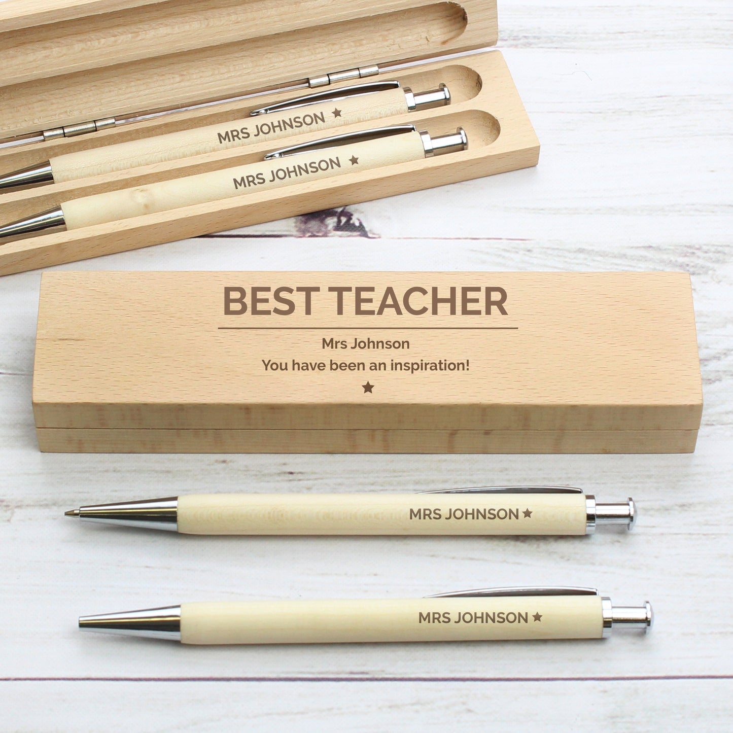 Eleanoras Personalised Best Teacher  Pen & Pencil Box Set Stationery Sets