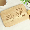 Eleanoras Personalised Worlds Best Teacher Tray Trays