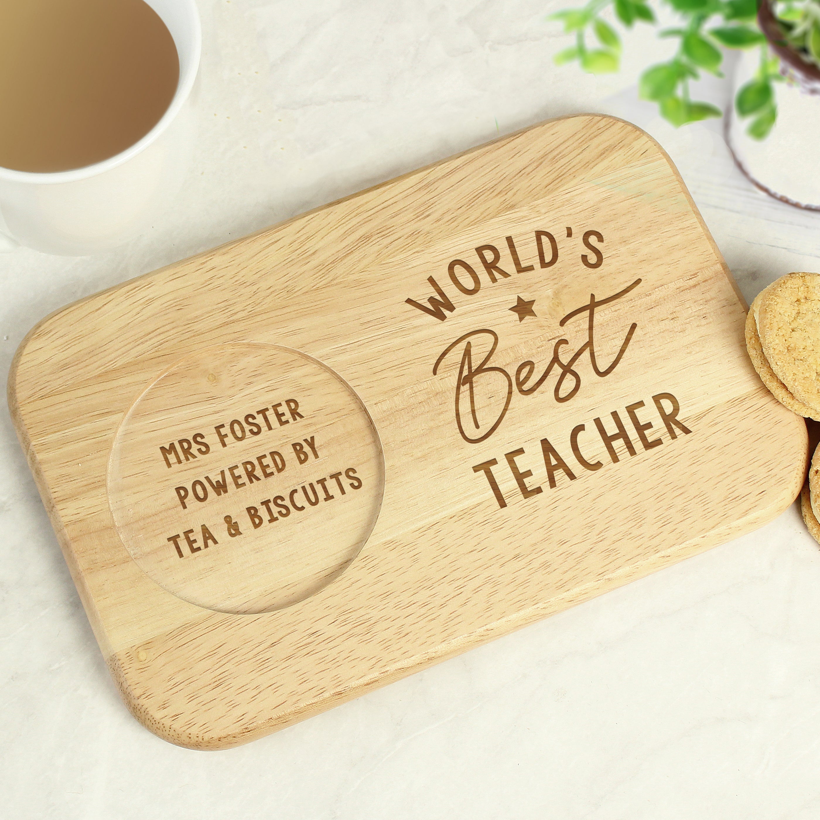 Eleanoras Personalised Worlds Best Teacher Tray Trays