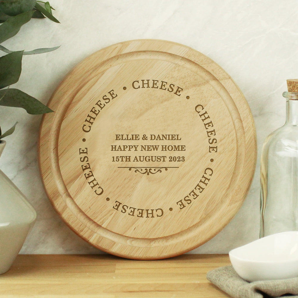 Eleanoras Personalised Cheese Round Chopping Board 