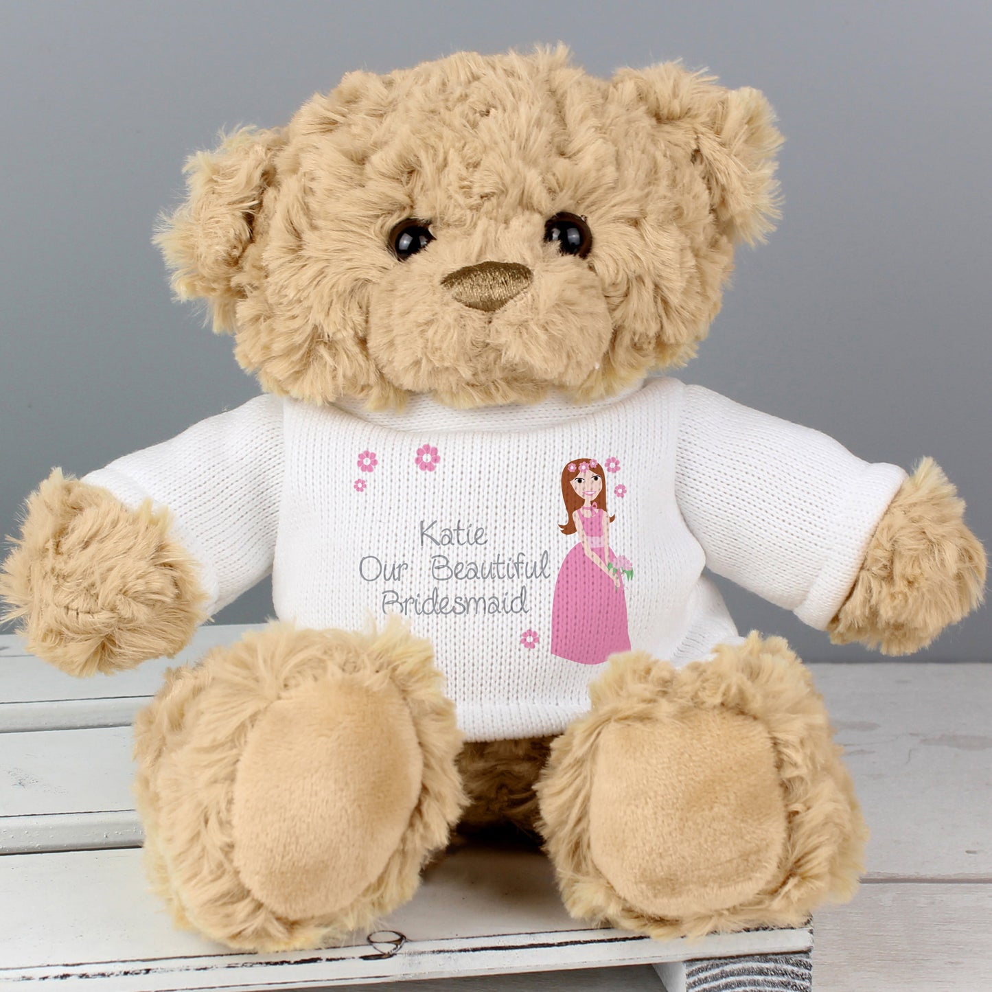 Eleanoras FABULOUS BRIDESMAID PERSONALISED TEDDY BEAR PLUSH