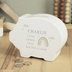 Eleanoras Rainbow Personalised Piggy Bank Money Boxes