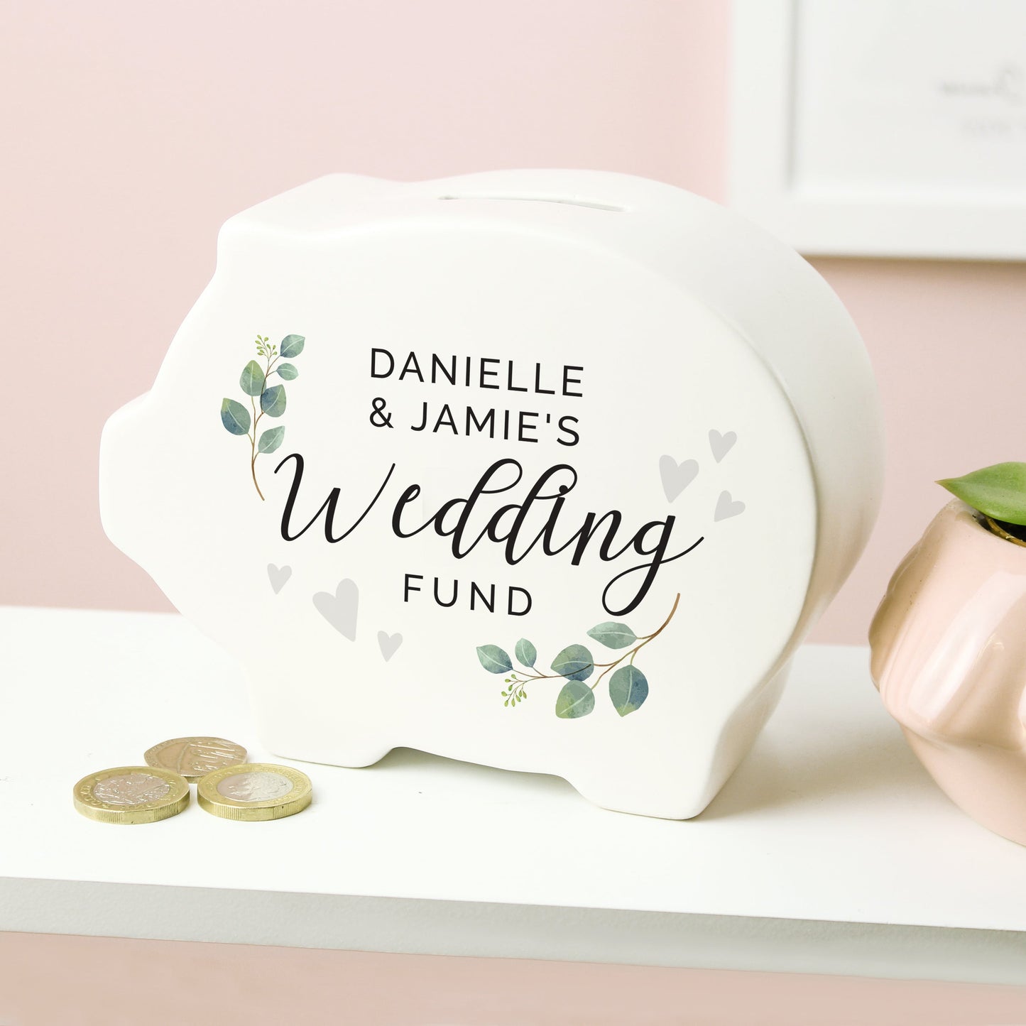 Eleanoras WEDDING PERSONALISED PIGGY BANK 