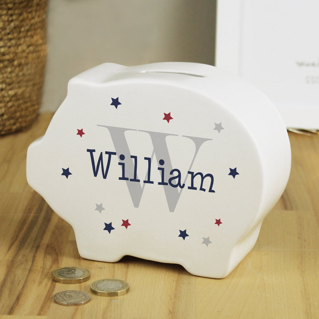 Eleanoras Personalised Name & Initial Piggy Bank Money Boxes