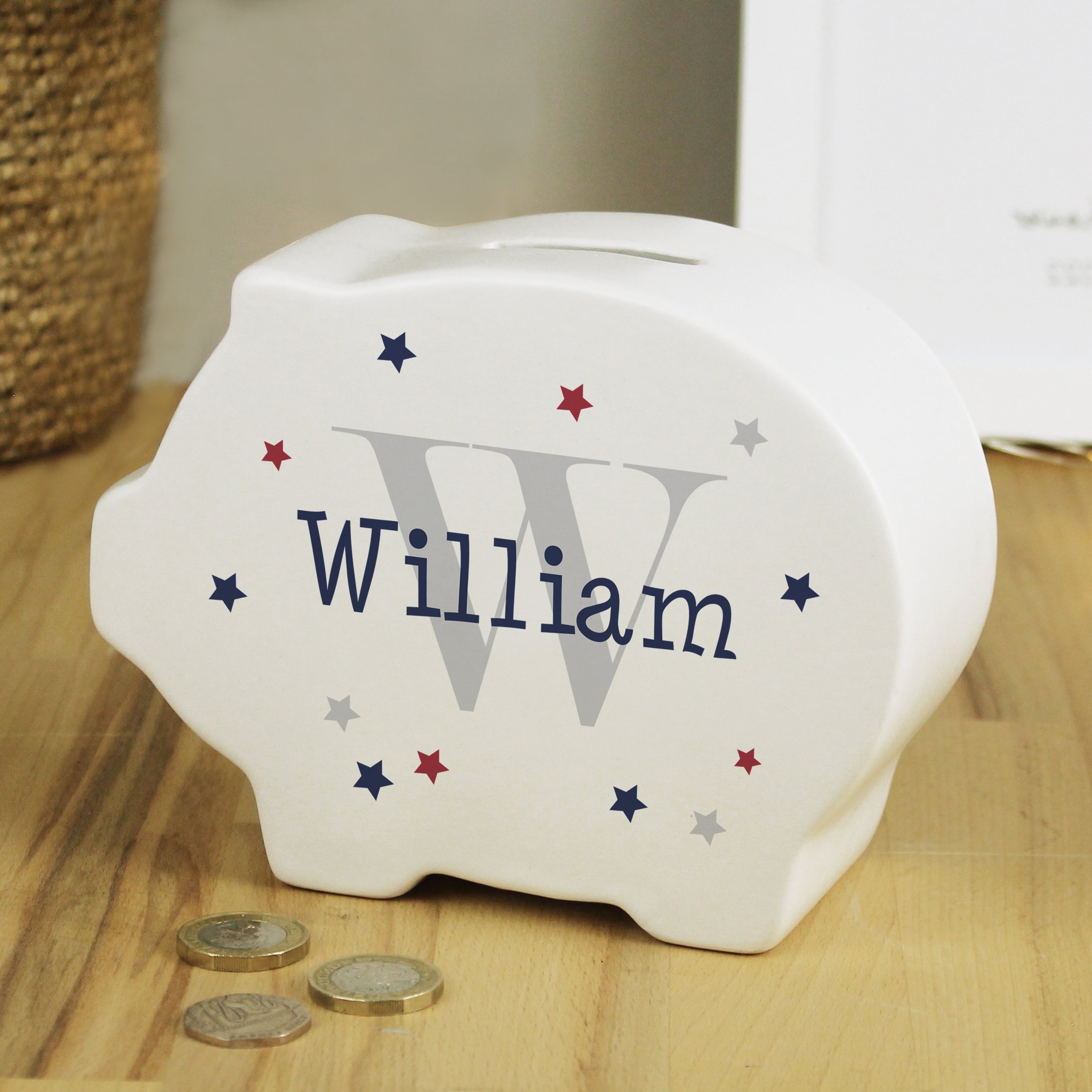 Eleanoras Personalised Name & Initial Piggy Bank Money Boxes
