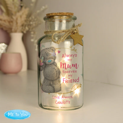 MUM FOREVER MY FRIEND LED GLASS JAR