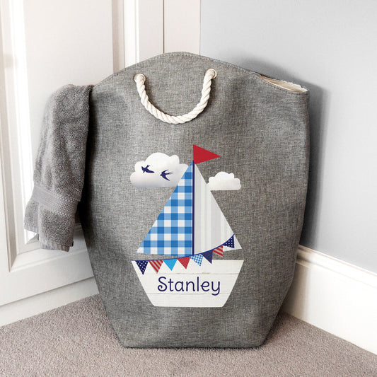 Eleanoras SAILBOAT PERSONALISED STORAGE BAG STORAGE BAGS