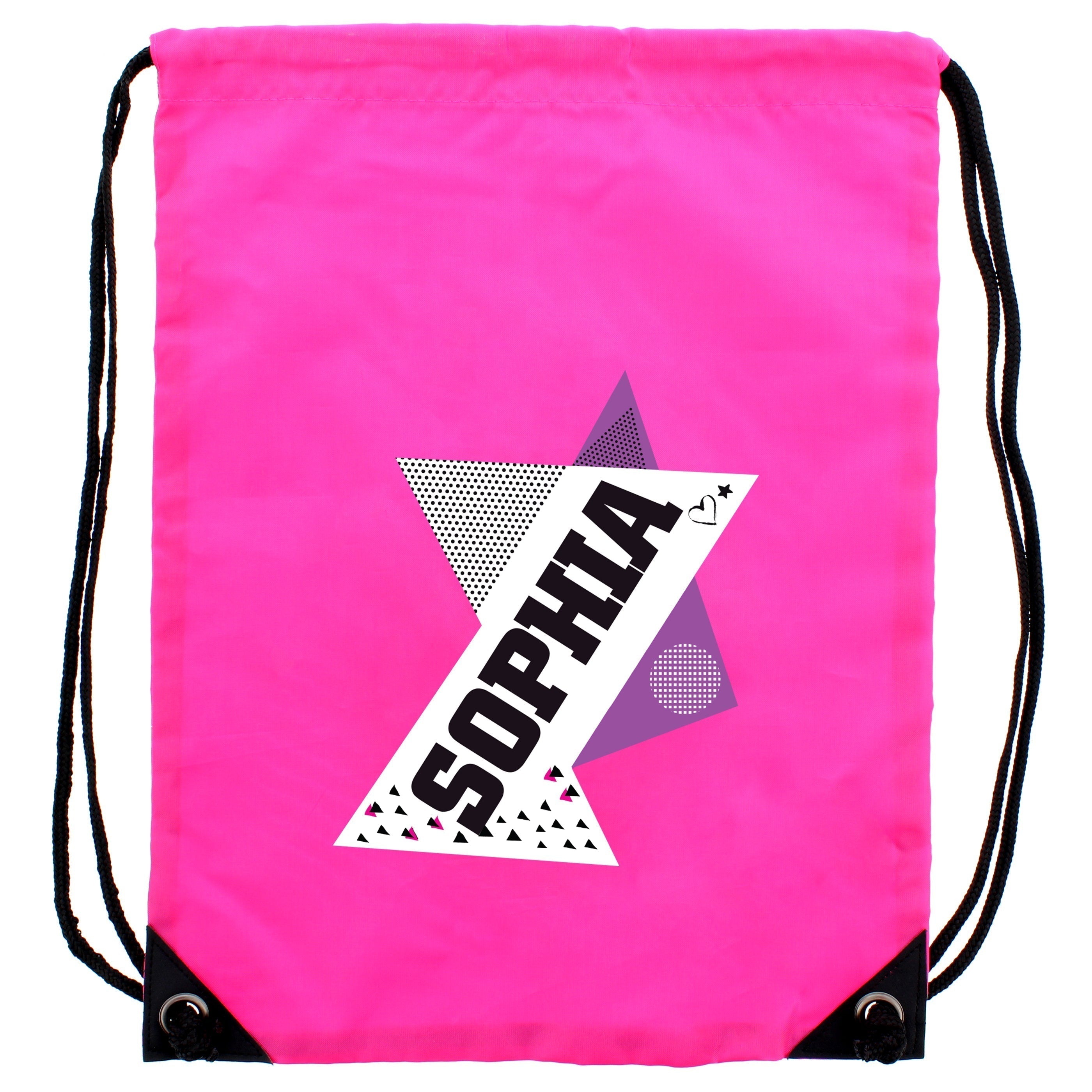 Eleanoras Personalised Dance Pink Drawstring  Bag PE Kit Bags