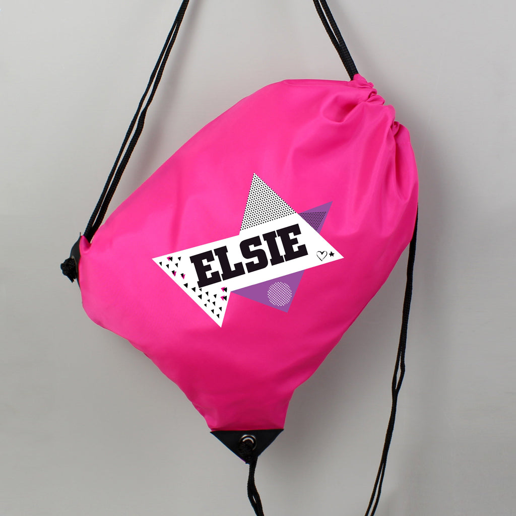 Eleanoras Personalised Dance Pink Drawstring  Bag PE Kit Bags