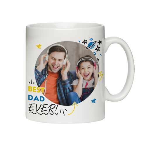 Eleanoras Personalised Best Dad Ever Photo Upload Mug Mugs