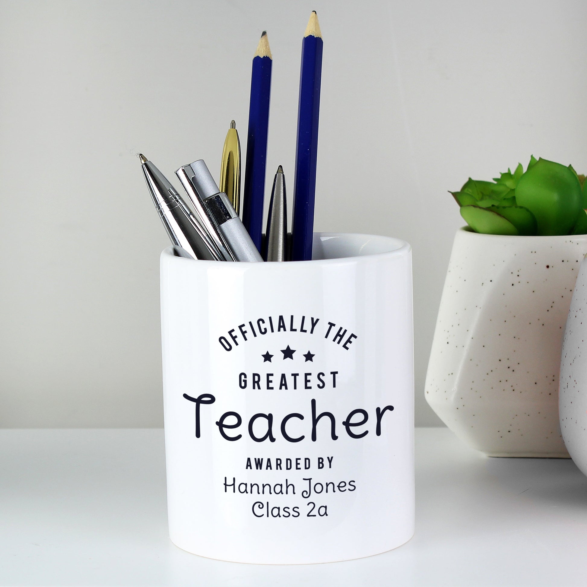 Eleanoras Officially The Greatest Teacher Ceramic Storage Pot 