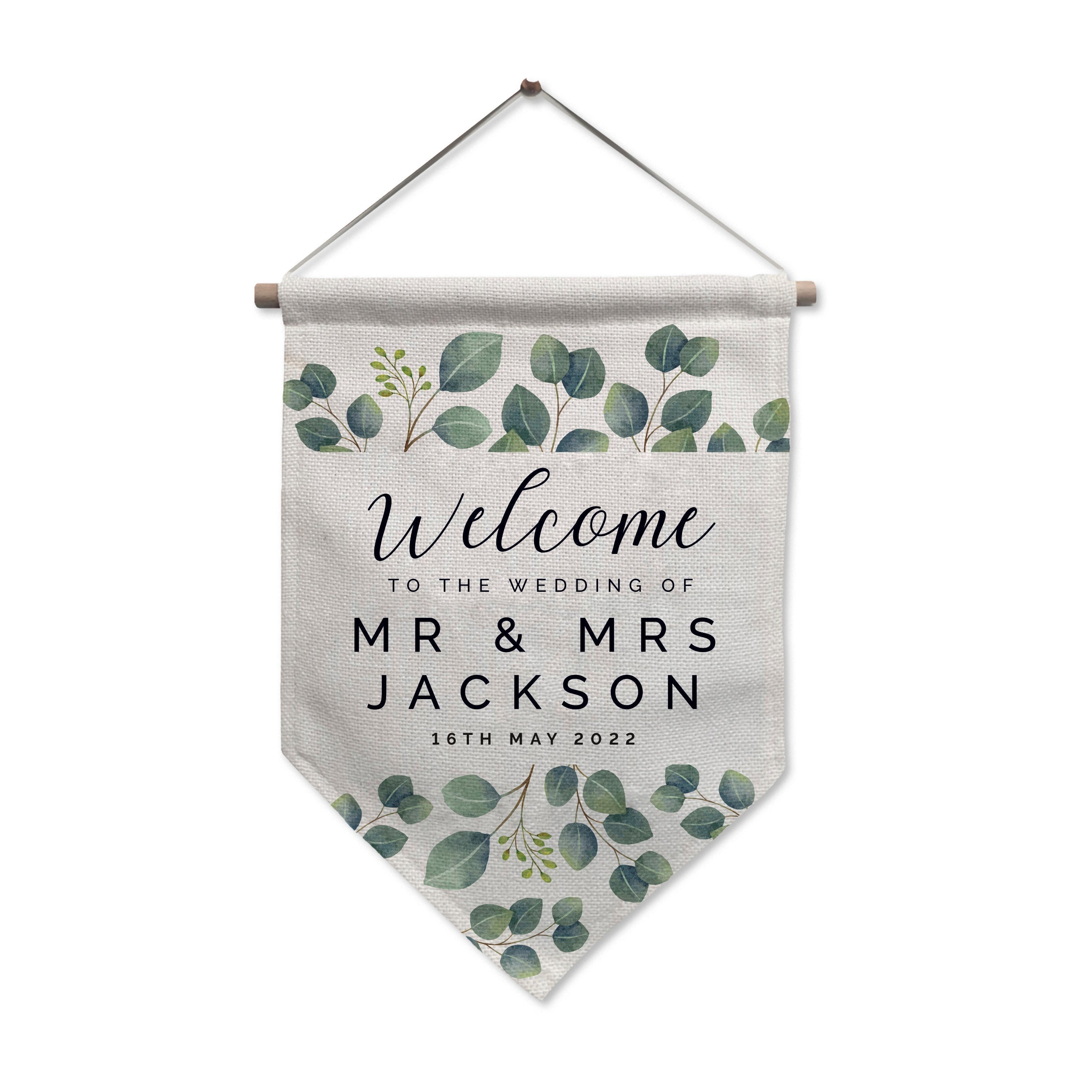 Eleanoras Personalised Welcome To The Wedding Banner Wall Hangings & Plaques