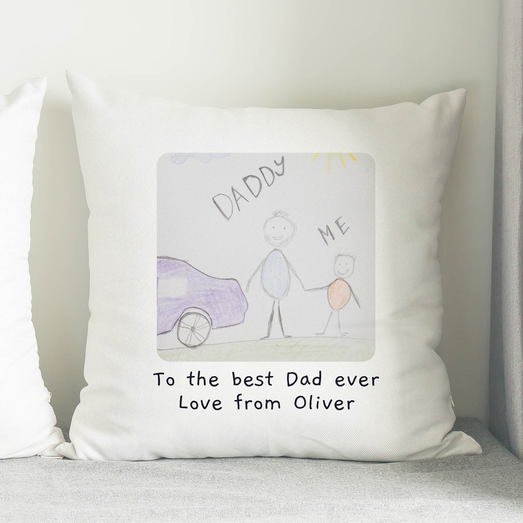 Eleanoras Childs Drawing Photo Upload Cushion Cushions & Covers