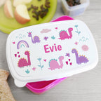 Pink Dinosaur Lunch Boxes for girls
