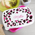 Eleanoras Personalised Leopard Print Lunch Box Lunch Bags & Boxes
