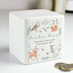 Eleanoras Woodland Animals Personalised Money Box Money Boxes