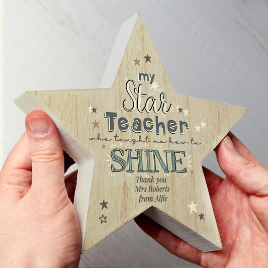 Personalised My Star Teacher Star Decoration  from Eleanoras