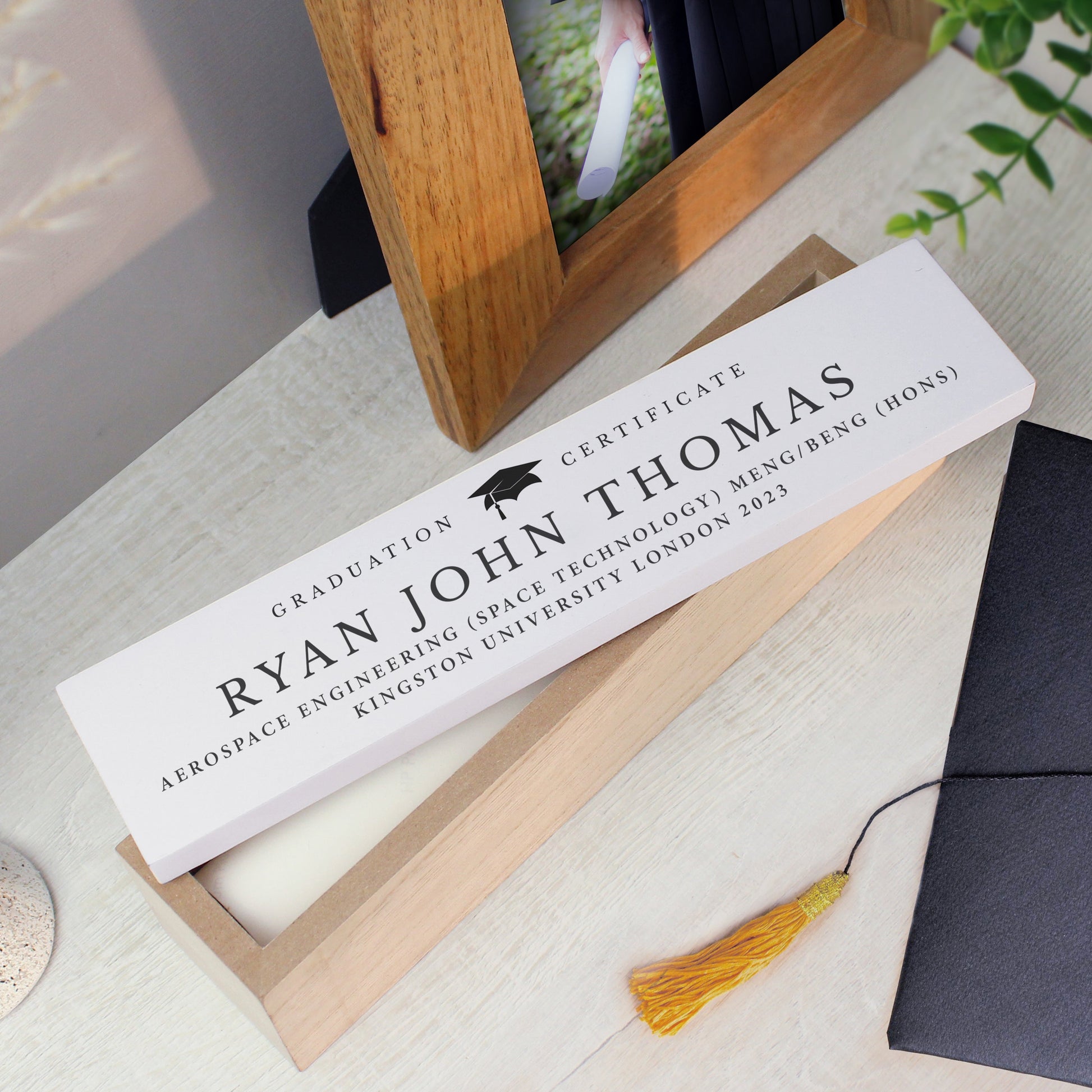 Eleanoras Personalised Graduation Wooden Certificate Holder 