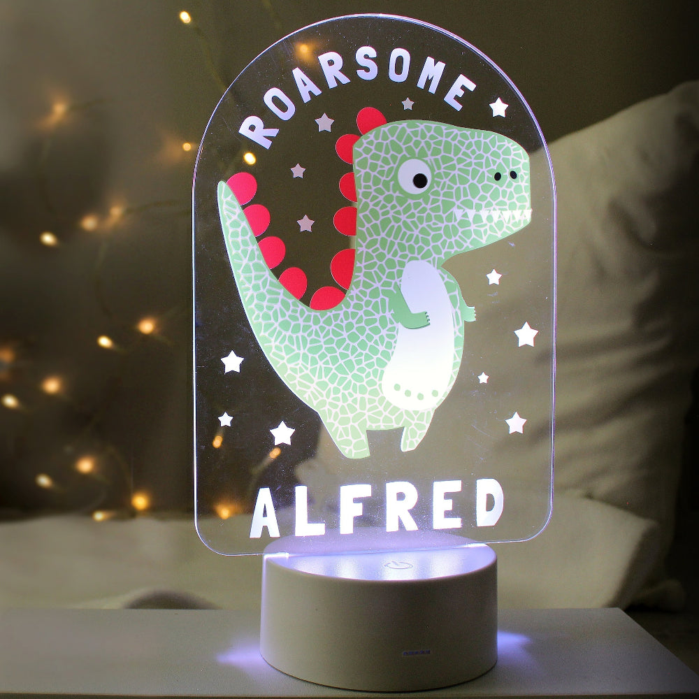Eleanoras Roarsome Dinosaur Personalised Night Light Novelty Lights