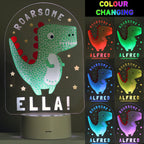 Eleanoras Roarsome Dinosaur Personalised Night Light Novelty Lights