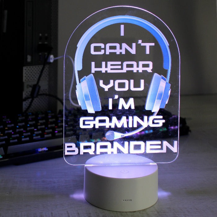 Eleanoras Personalised Blue Gaming Light Novelty Lights