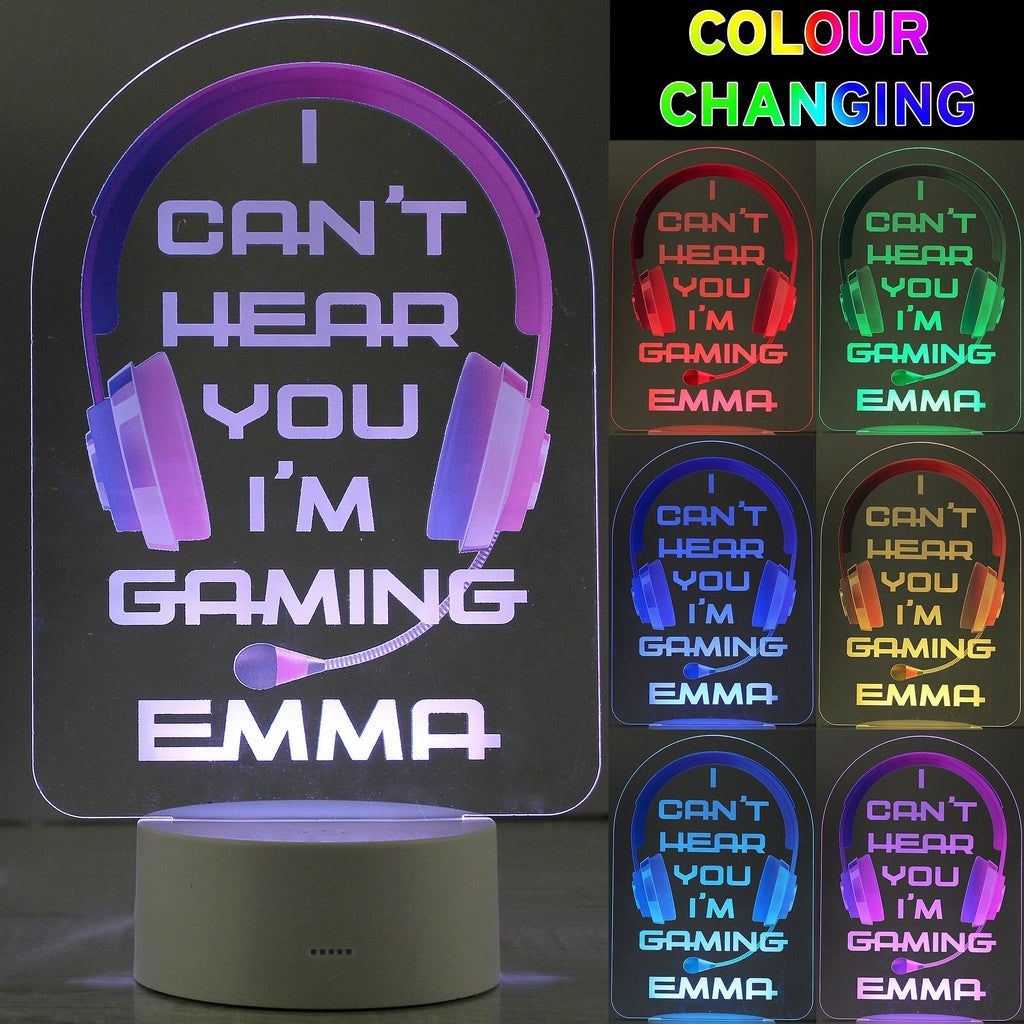 Eleanoras Pink Gaming LED Colour Changing Night Light Novelty Lights