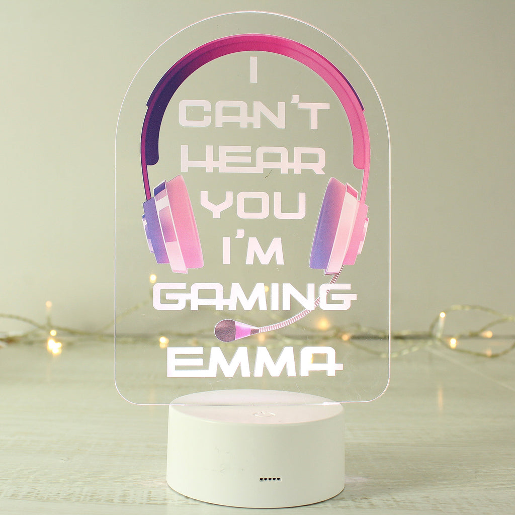 Eleanoras Pink Gaming LED Colour Changing Night Light Novelty Lights