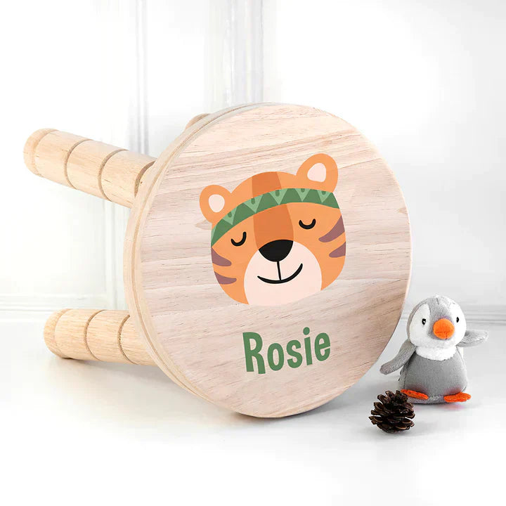 Eleanoras CUTE TIGER PERSONALISED KIDS STOOL Kids Stools