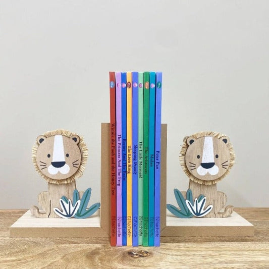 Eleanoras LION WOODEN BOOKENDS Bookends