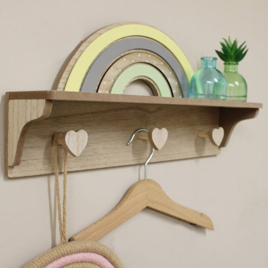 Eleanoras Rainbow Shelf with Hooks 