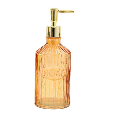 Eleanoras ORANGE GLASS SOAP DISPENSER 