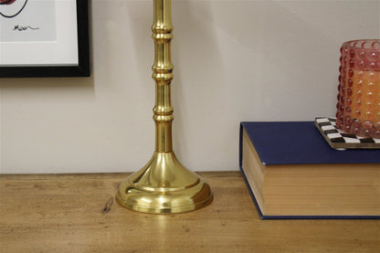 Eleanoras Gold Pillar Candlestick Medium CANDLE HOLDERS