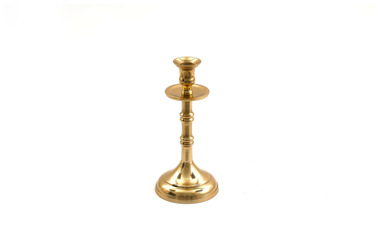 Eleanoras BRASS METAL DINNER CANDLESTICK 22cm CANDLE HOLDERS