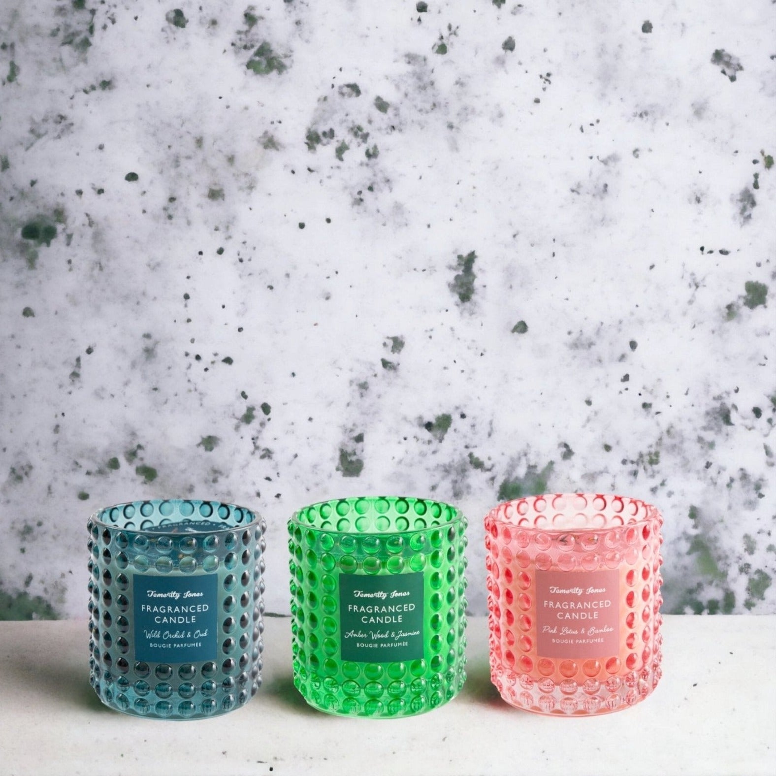 BOBBLED GLASS CANDLES