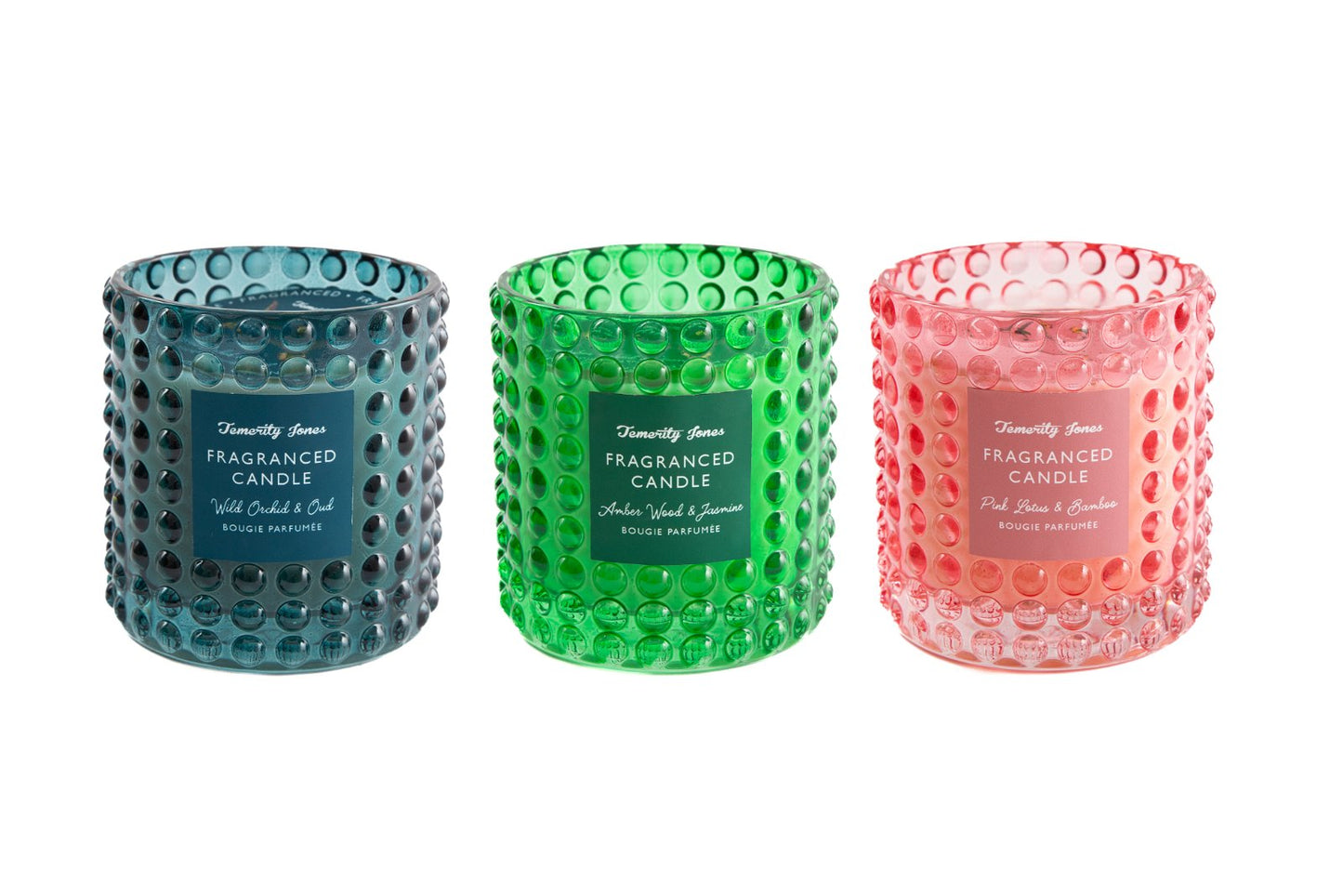 BOBBLED GLASS CANDLES