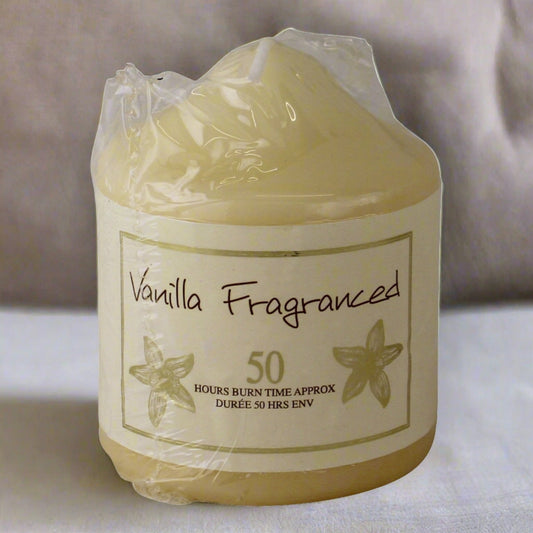 Eleanoras Vanilla Fragranced Pillar Candle CANDLES