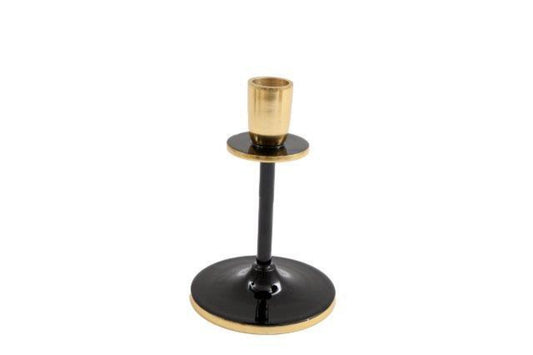 Eleanoras BLACK & GOLD SMALL CANDLESTICK MEDIUM CANDLE HOLDERS