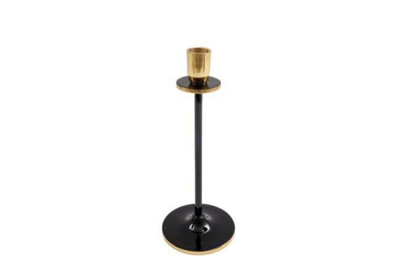 Eleanoras Medium Black and Gold Candlestick 