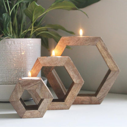 Eleanoras HEXAGON TEALIGHT HOLDERS Candle Holders