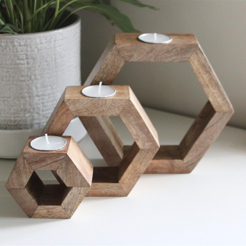 Eleanoras HEXAGON TEALIGHT HOLDERS Candle Holders