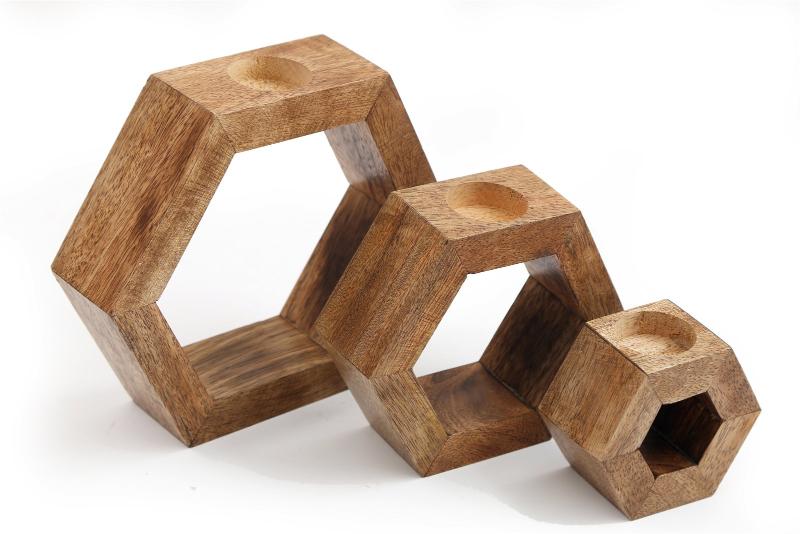 Eleanoras HEXAGON TEALIGHT HOLDERS Candle Holders