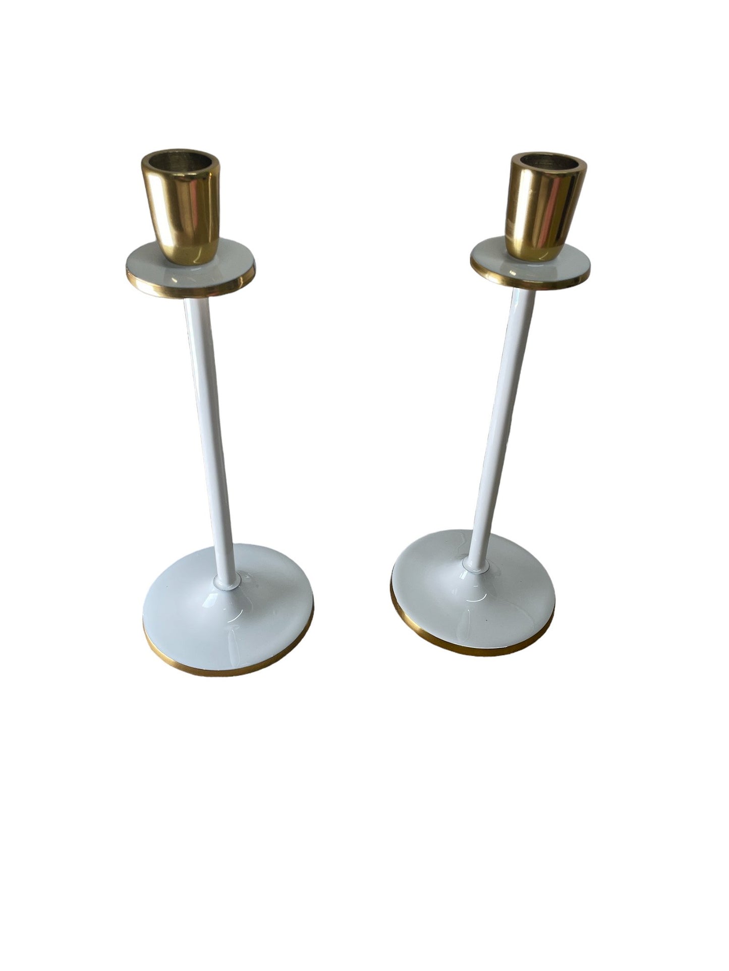 Eleanoras Glossy White Irina Candlestick CANDLE HOLDERS