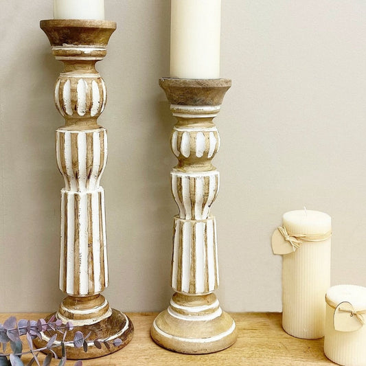 Eleanoras Wooden Candle Stick 45cm 