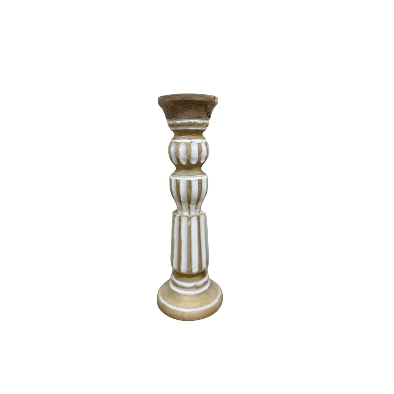 Eleanoras Wooden Candle Stick 38cm 