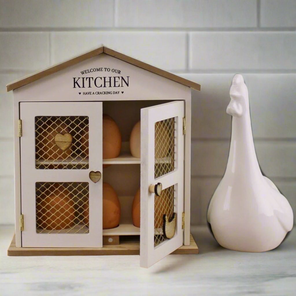 Eleanoras WELCOME TO OUR KITCHEN EGG HOUSE STORAGE Egg Cups & Storage