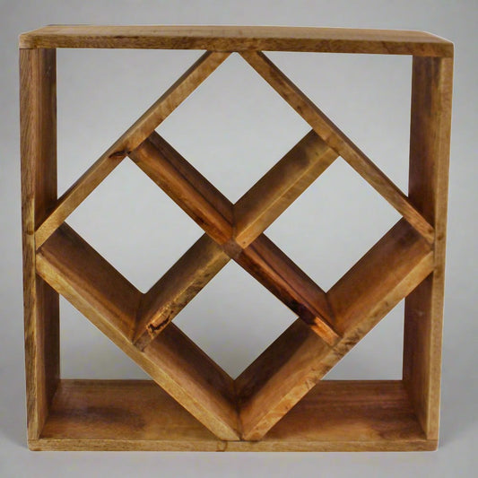 MANGO WOOD SMALL WINE RACK