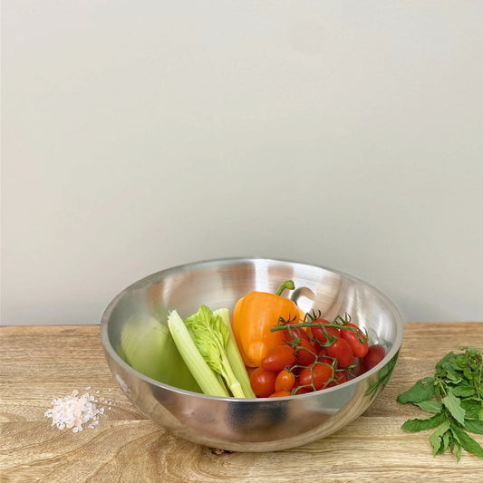 Stainless Steel Shallow Double Walled Bowl  from Eleanoras